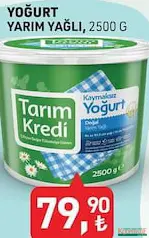 TARIM KREDİ YOĞURT YARIM YAĞLI 2500 G fiyat ve kampanya bilgisi